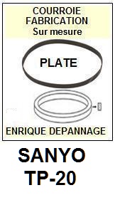 SANYO-TP20 TP-20-COURROIES-COMPATIBLES