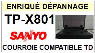 SANYO-TPX801 TP-X801-COURROIES-COMPATIBLES