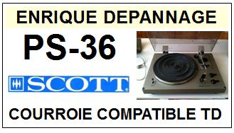 SCOTT 
<br>PS36 PS-36 Courroie Tourne-disques <BR>