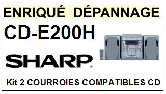 SHARP-CDE200H CD-E200H-COURROIES-COMPATIBLES