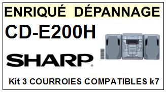 SHARP-CDE200H CD-E200H-COURROIES-COMPATIBLES