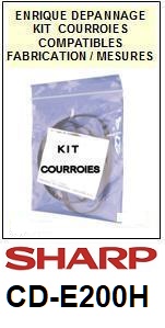 SHARP-CDE200H CD-E200H-COURROIES-COMPATIBLES