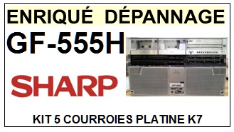SHARP-GF555H GF-555H-COURROIES-COMPATIBLES
