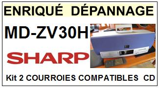 SHARP-MDZV30H MD-ZV30H-COURROIES-COMPATIBLES