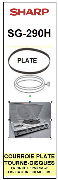 SHARP-SG290H SG-290H-COURROIES-COMPATIBLES