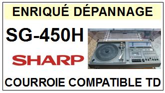 SHARP-SG450H SG-450H STEREO MUSIC CENTER-COURROIES-COMPATIBLES