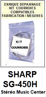 SHARP-SG450H SG-450H STEREO MUSIC CENTER-COURROIES-COMPATIBLES