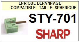 SHARP-STY701 STY-701-POINTES-DE-LECTURE-DIAMANTS-SAPHIRS-COMPATIBLES