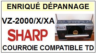 SHARP-VZ2000 VZ2000/X/XA-COURROIES-COMPATIBLES