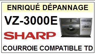 SHARP-VZ3000E VZ-3000E-COURROIES-COMPATIBLES