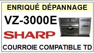 SHARP-VZ3000E VZ-3000E-COURROIES-ET-KITS-COURROIES-COMPATIBLES