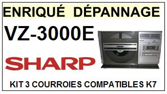 SHARP-VZ3000E VZ-3000E-COURROIES-COMPATIBLES