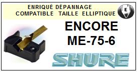 SHURE-ENCORE ME75-6-POINTES-DE-LECTURE-DIAMANTS-SAPHIRS-COMPATIBLES