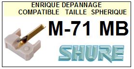SHURE-M71MB M71-MB-POINTES-DE-LECTURE-DIAMANTS-SAPHIRS-COMPATIBLES