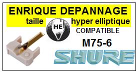 SHURE-M75-6S-POINTES-DE-LECTURE-DIAMANTS-SAPHIRS-COMPATIBLES