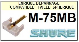 SHURE-M75MB M-75 MB-POINTES-DE-LECTURE-DIAMANTS-SAPHIRS-COMPATIBLES