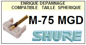 SHURE-M75MGD M-75 MGD-POINTES-DE-LECTURE-DIAMANTS-SAPHIRS-COMPATIBLES