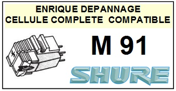 SHURE<br> M91  Cellule diamant Sphrique (<B>cartridge</B>)<small> 2016-02</small>