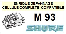 SHURE M93  Cellule de remplacement  avec diamant Sphrique