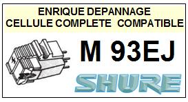 SHURE M93EJ  Cellule de remplacement  avec diamant Elliptique