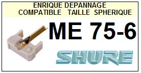 SHURE-ME75-6 ME 75-6-POINTES-DE-LECTURE-DIAMANTS-SAPHIRS-COMPATIBLES