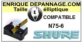 SHURE-N75-6-POINTES-DE-LECTURE-DIAMANTS-SAPHIRS-COMPATIBLES