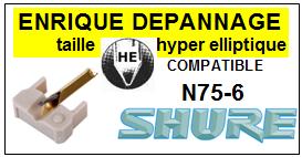 SHURE-N75-6-POINTES-DE-LECTURE-DIAMANTS-SAPHIRS-COMPATIBLES