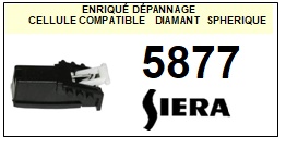 SIERA 5877  <BR>Cellule  pour tourne-disques (<B>cartridge</B>)<SMALL> 2018 JANVIER</small>