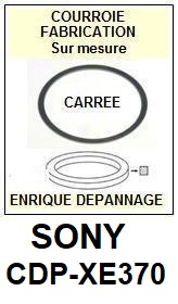 SONY CDPXE370 CDP-XE370 <br>
Courroie pour lecteur CD (<b>Cd player square belt</b>)<small> 2016-08</small>