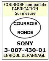 FICHE-DE-VENTE-COURROIES-COMPATIBLES-SONY-300743001 3-007-430-01