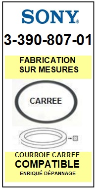 FICHE-DE-VENTE-COURROIES-COMPATIBLES-SONY-339080701 3-390-807-01