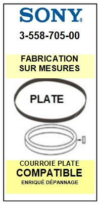 FICHE-DE-VENTE-COURROIES-COMPATIBLES-SONY-355870500 3-558-705-00