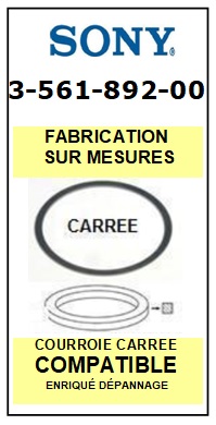 FICHE-DE-VENTE-COURROIES-COMPATIBLES-SONY-356189200 3-561-892-00