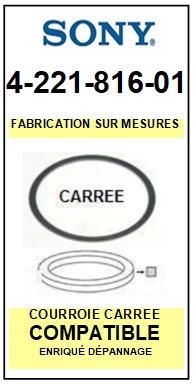 FICHE-DE-VENTE-COURROIES-COMPATIBLES-SONY-422181601 4-221-816-01