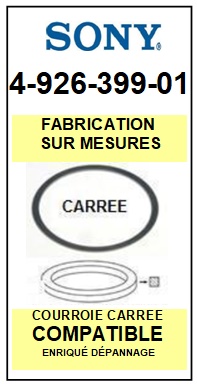 FICHE-DE-VENTE-COURROIES-COMPATIBLES-SONY-492639901 4-926-399-01