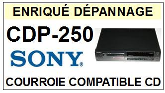 SONY-CDP250 CDP-250-COURROIES-COMPATIBLES