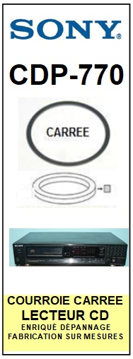 SONY-CDP770 CDP-770-COURROIES-COMPATIBLES