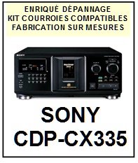 SONY-CDPCX335 CDP-CX335-COURROIES-COMPATIBLES