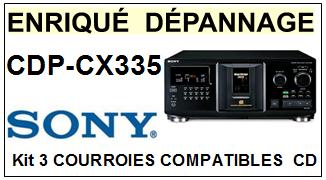 SONY-CDPCX335 CDP-CX335-COURROIES-COMPATIBLES