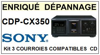 SONY-CDPCX350 CDP-CX350-COURROIES-COMPATIBLES