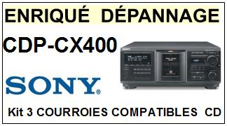 SONY-CDPCX400 CDP-CX400-COURROIES-COMPATIBLES