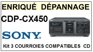 SONY-CDPCX450 CDP-CX450-COURROIES-COMPATIBLES
