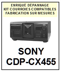 SONY-CDPCX455 CDP-CX455-COURROIES-COMPATIBLES