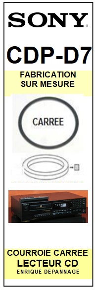 SONY-CDPD7 CDP-D7-COURROIES-COMPATIBLES