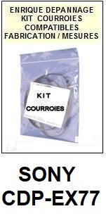 SONY-CDPEX77 CDP-EX77-COURROIES-ET-KITS-COURROIES-COMPATIBLES
