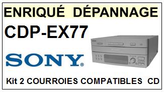 SONY-CDPEX77 CDP-EX77-COURROIES-COMPATIBLES