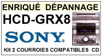 SONY-HCDGRX8 HCD-GRX8-COURROIES-COMPATIBLES