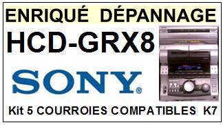 SONY-HCDGRX8 HCD-GRX8-COURROIES-COMPATIBLES