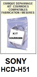 SONY-HCDH51 HCD-H51-COURROIES-COMPATIBLES