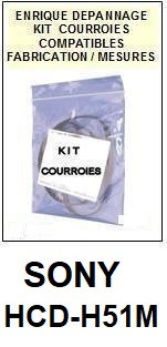 SONY-HCDH51M HCD-H51M-COURROIES-COMPATIBLES